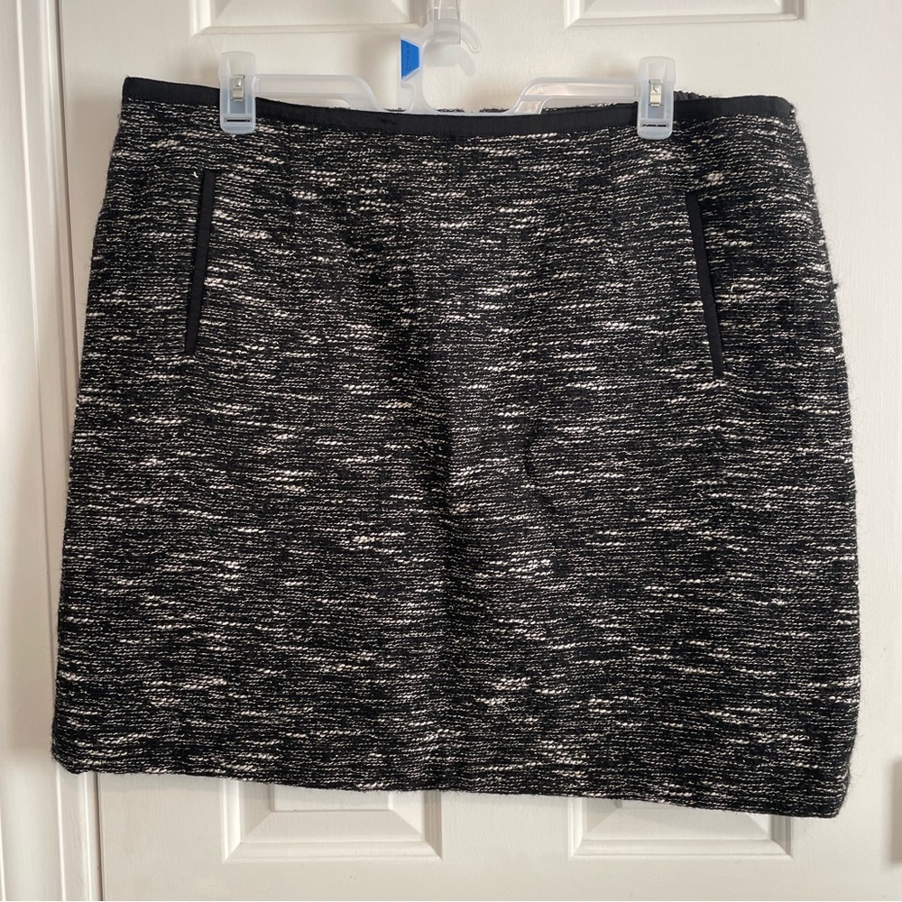 Talbots | Wool blend black and white skirt